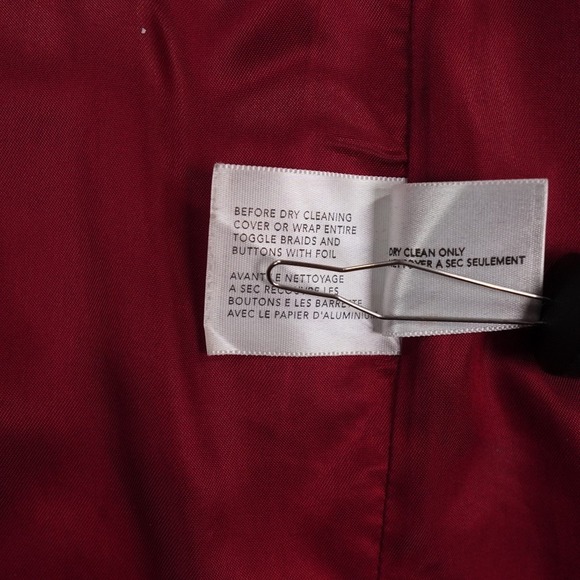 VTG‎ Talbots Wool Toggle Duffel Coat Womens 6 Red Petite Removable Hood Gorpcore - Picture 6 of 16